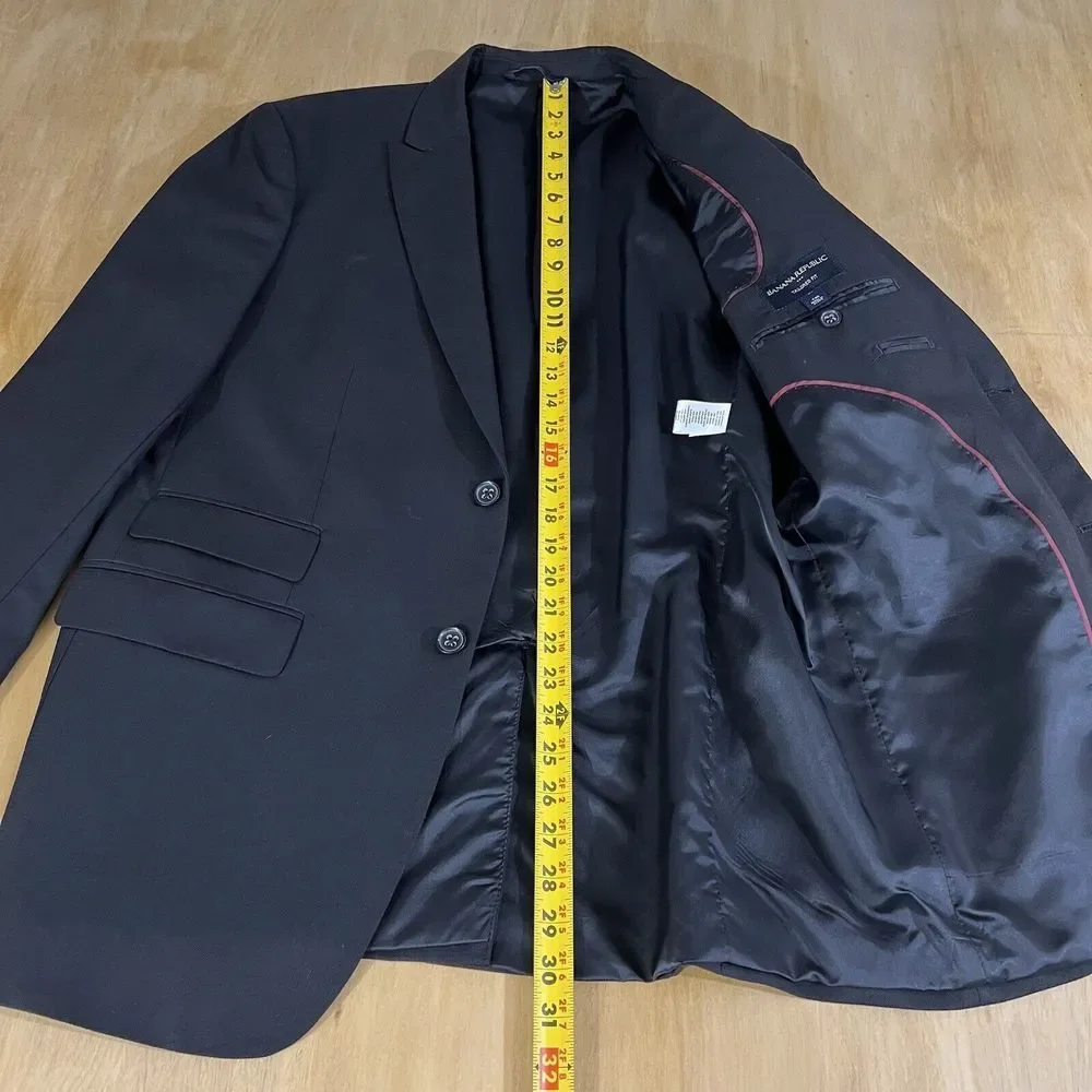 Banana Republic Blazer Mens 👉Actual‎ Size 42R👈Suit Jacket Peak Lapel Polyester